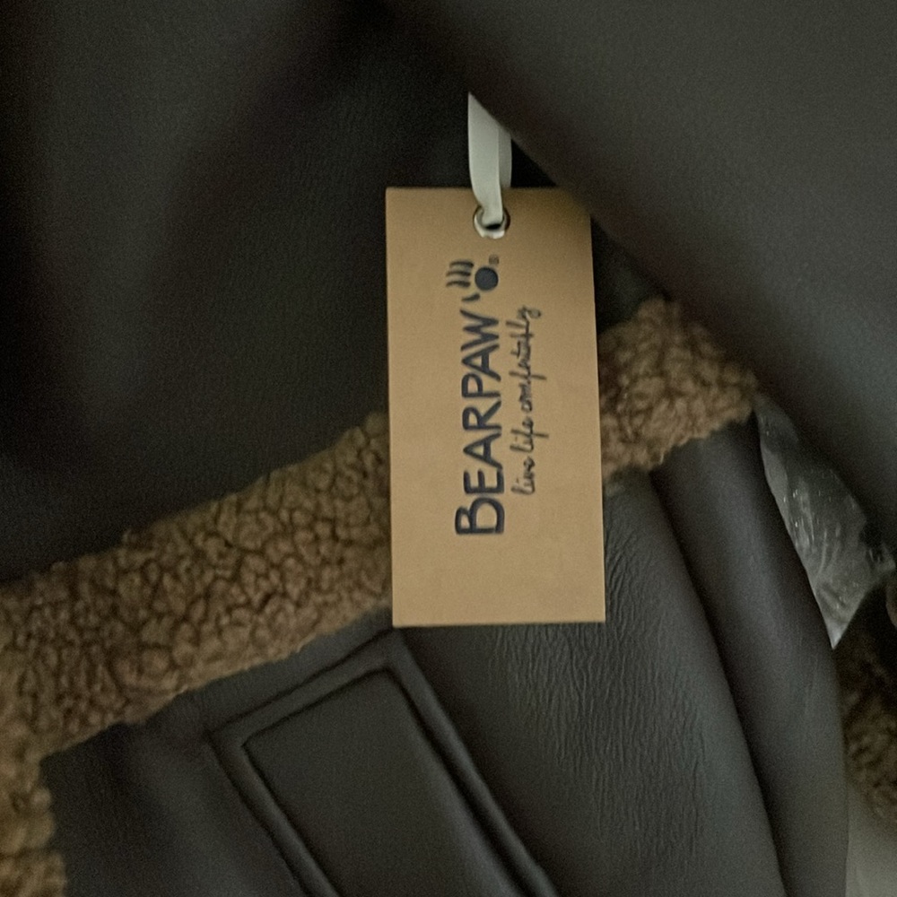 NWOT Bearpaw Sherpa Mixed Media Jacket Coat - Picture 4 of 7